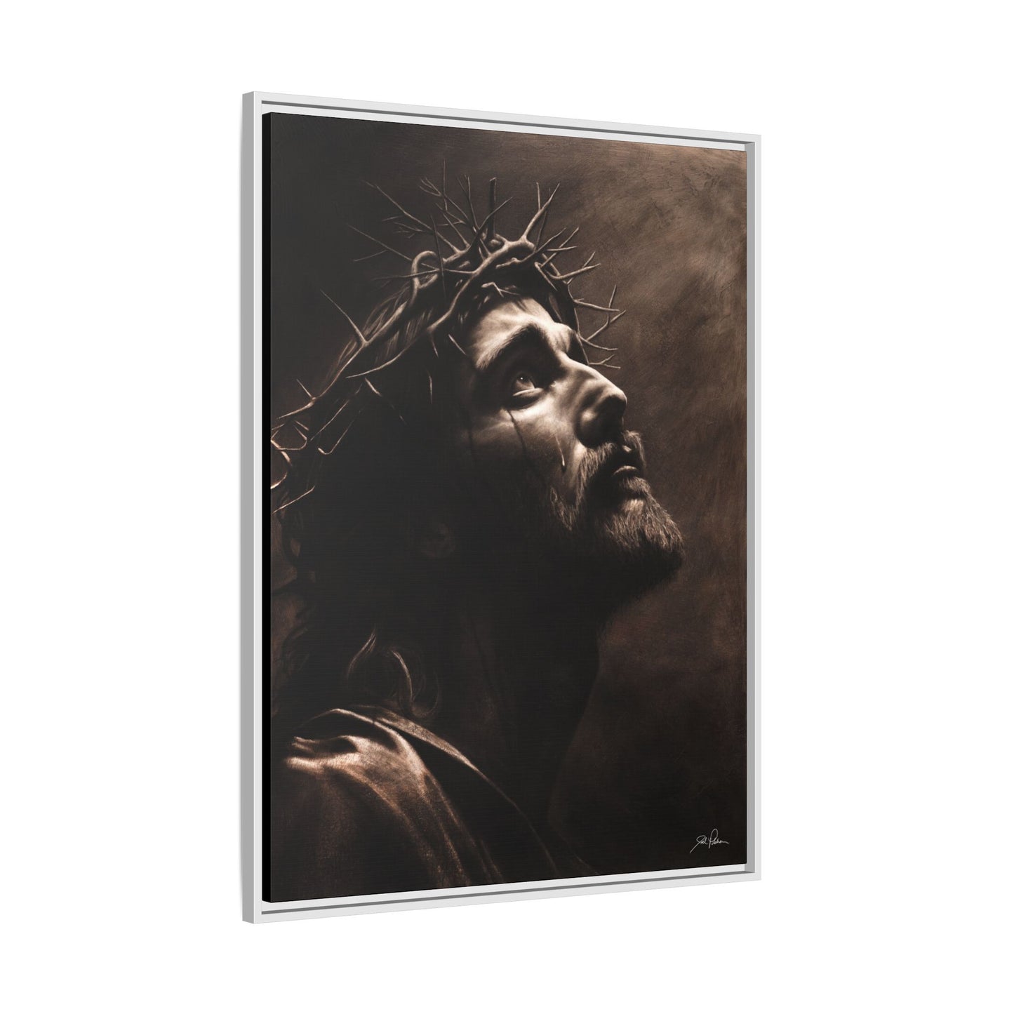 "With His Stripes We Are Healed" Framed Canvas