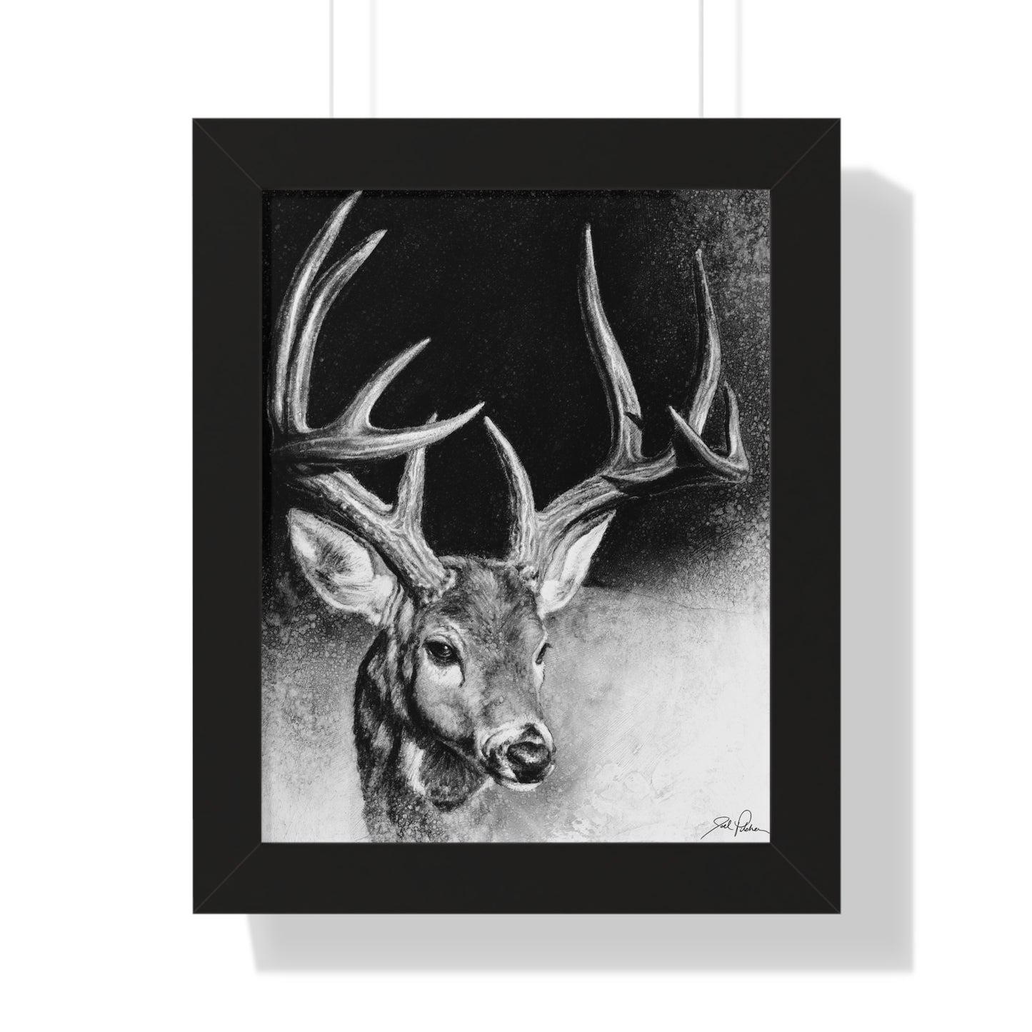"Whitetail Buck" Framed Paper Print.