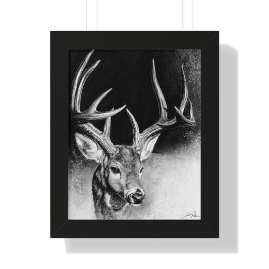 "Whitetail Buck" Framed Paper Print.