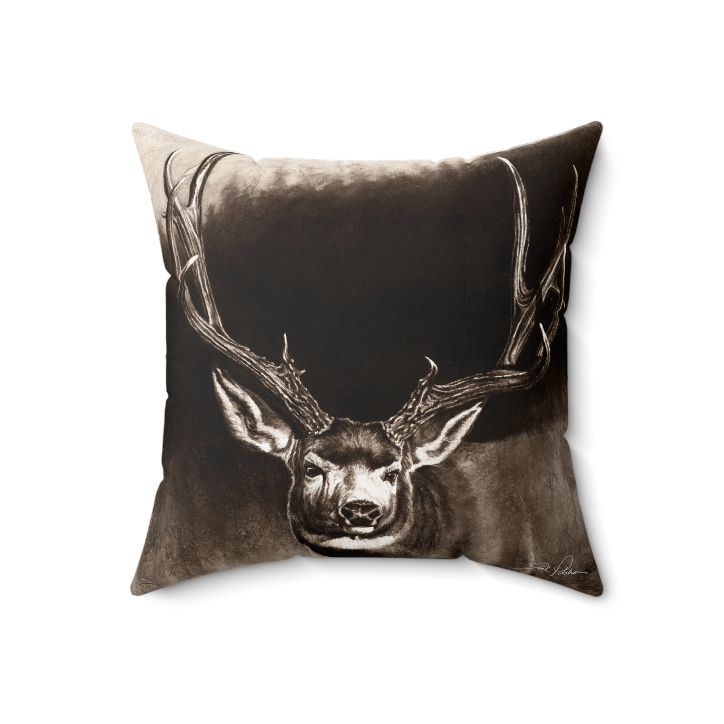 "Muley" Square Pillow.