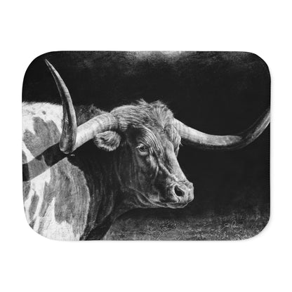 "Longhorn II" Sherpa Blanket.
