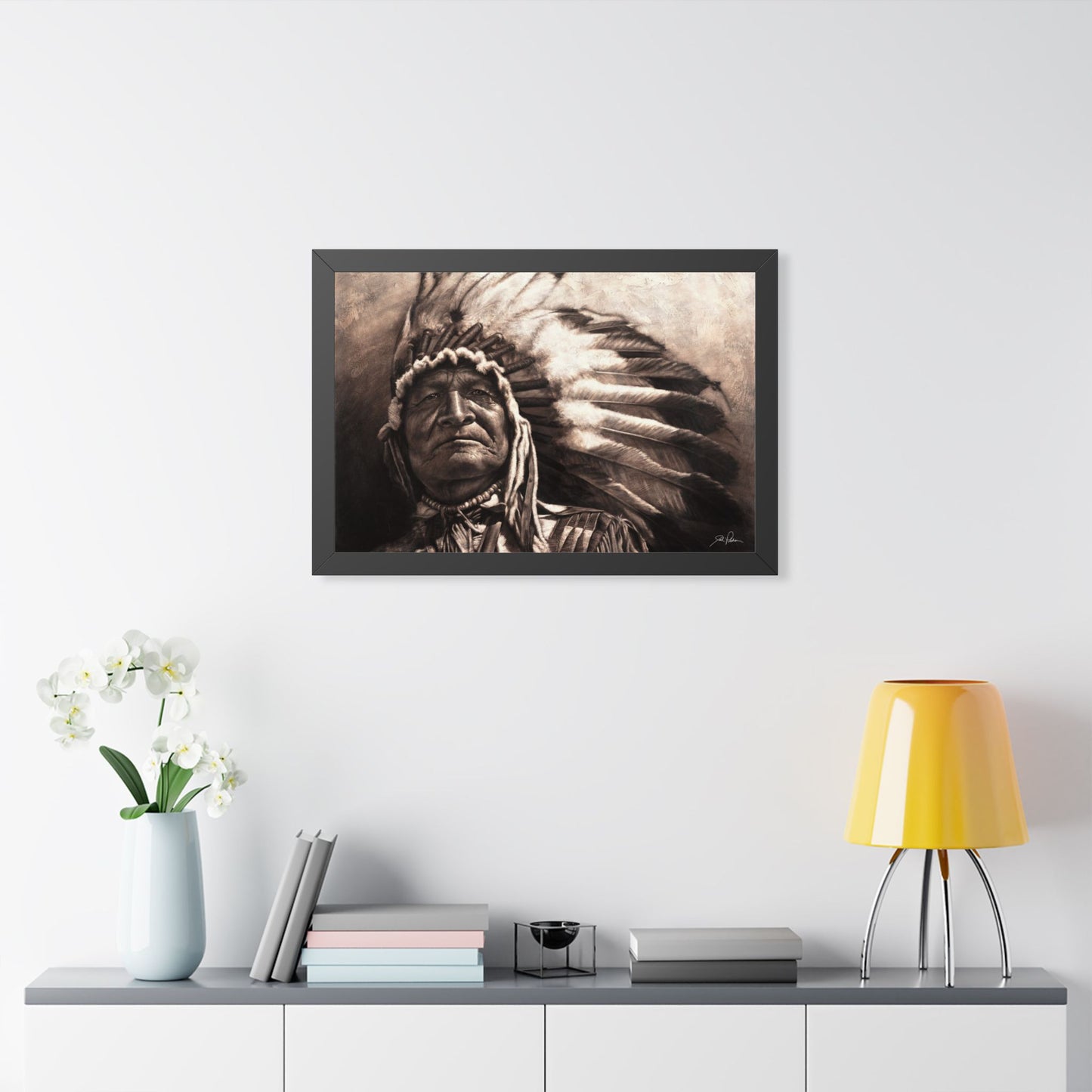 "Sitting Bear" Framed Paper Print