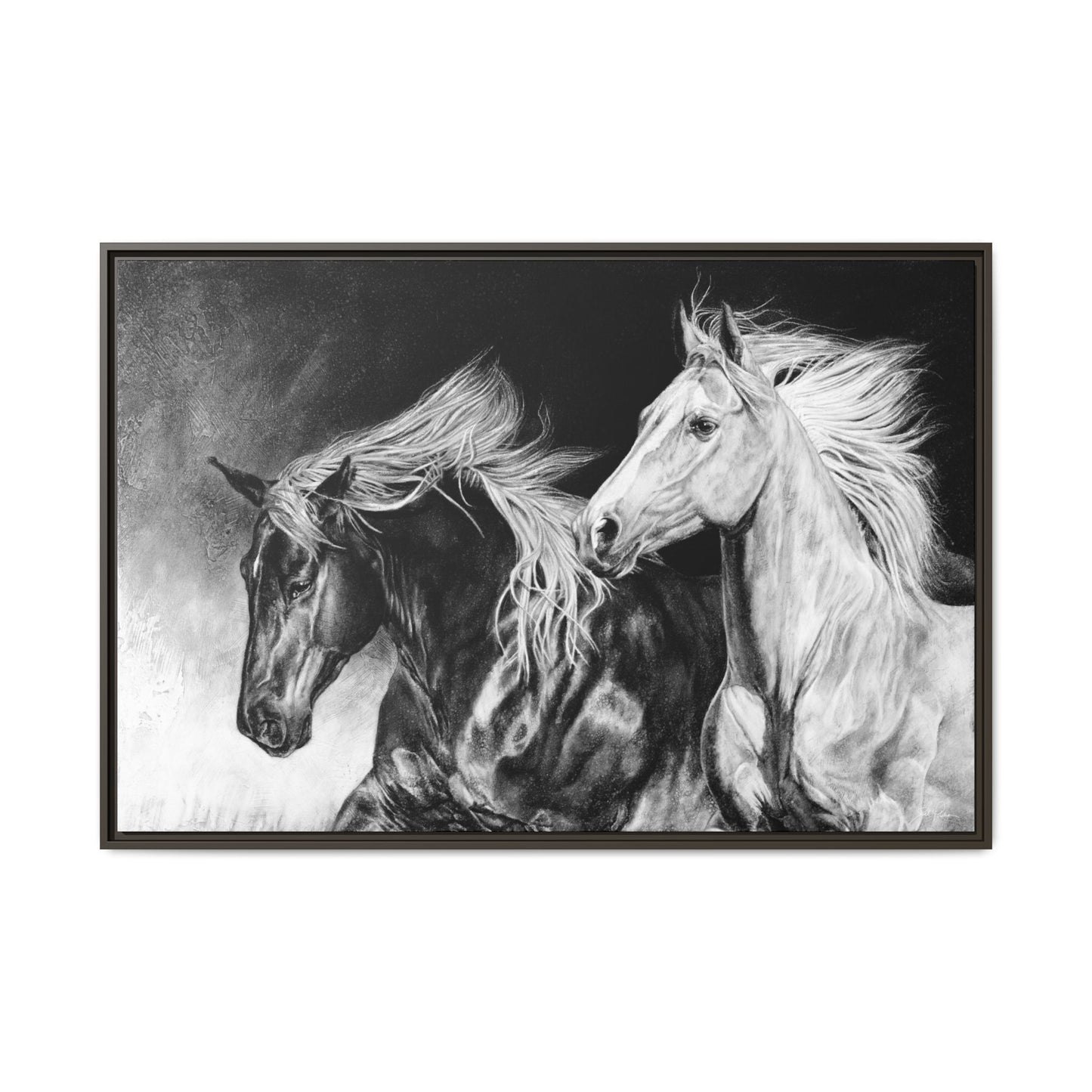 "Dynamic Duo" Framed Canvas