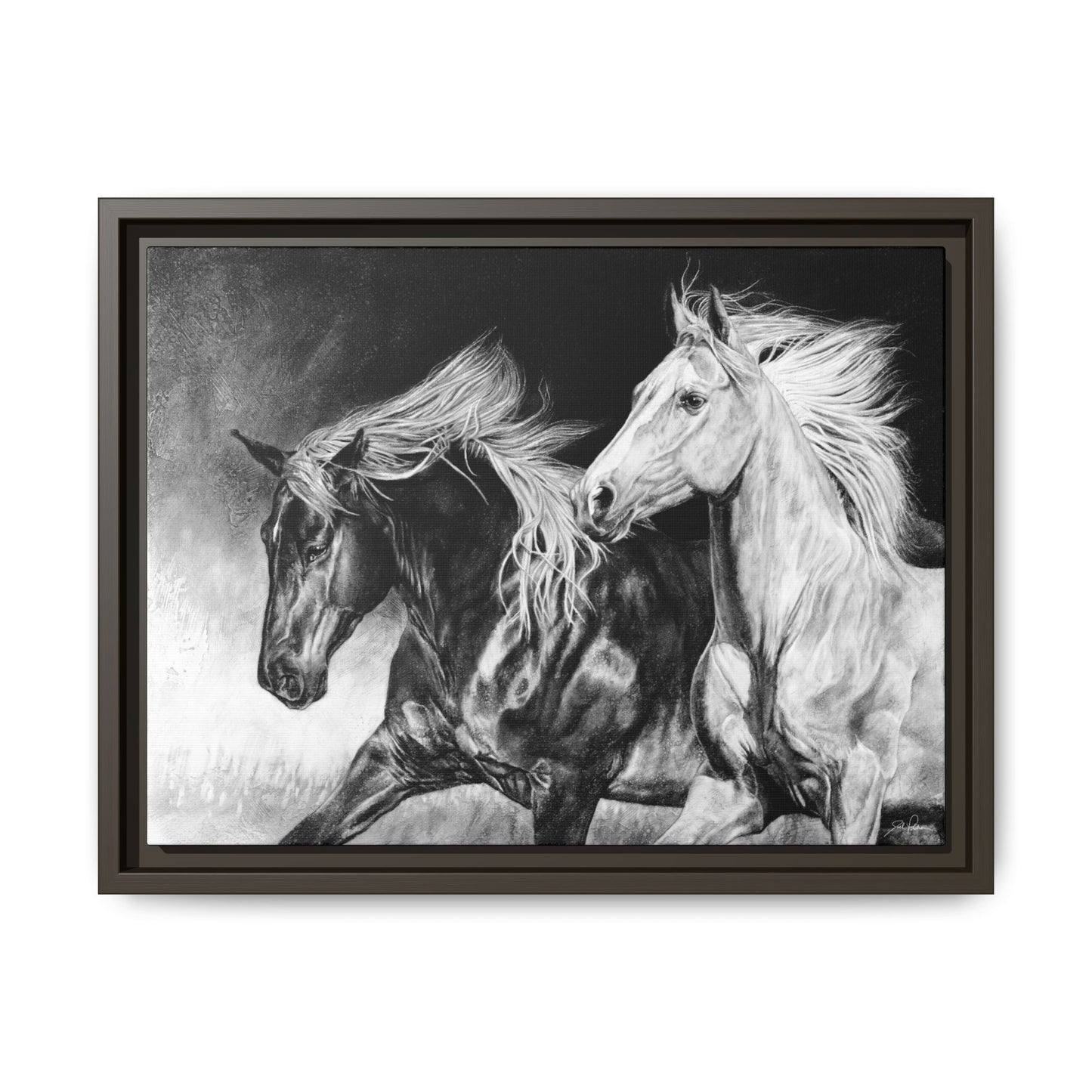 "Dynamic Duo" Framed Canvas