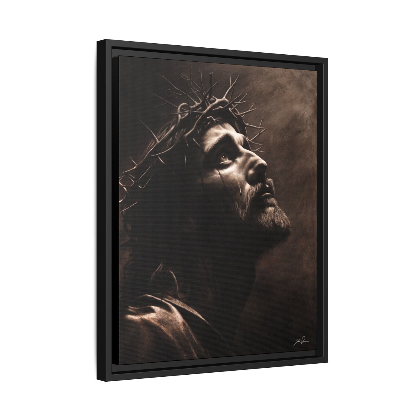 "With His Stripes We Are Healed" Framed Canvas