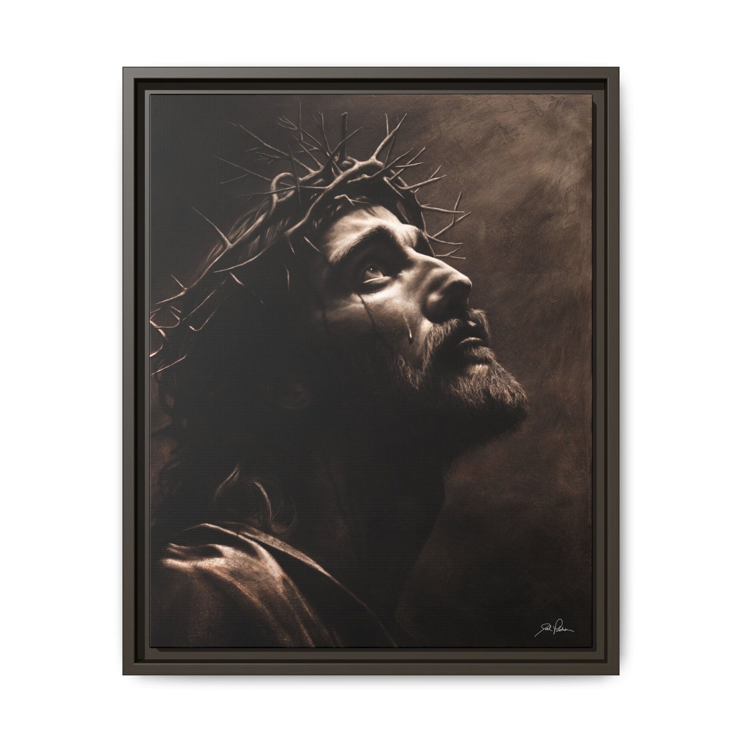 "With His Stripes We Are Healed" Framed Canvas