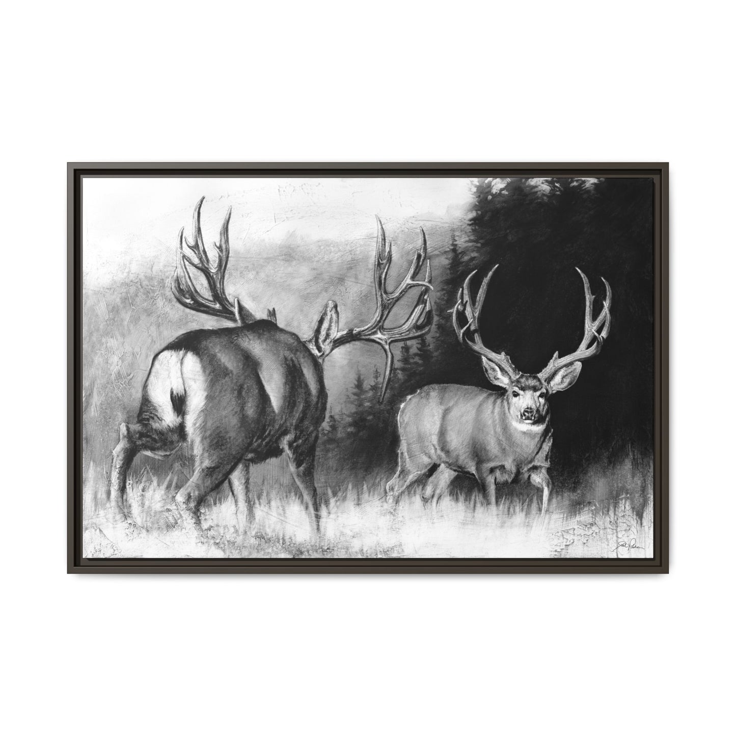 "Face Off" Framed Canvas