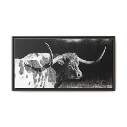 "Longhorn II" Framed Canvas