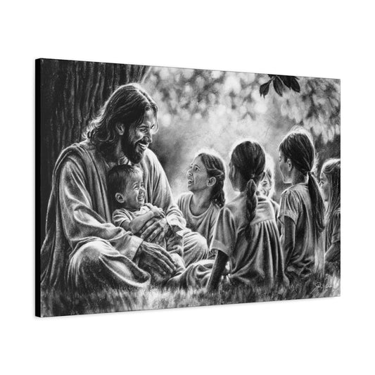 "Bless the Little Ones" Stretched Canvas