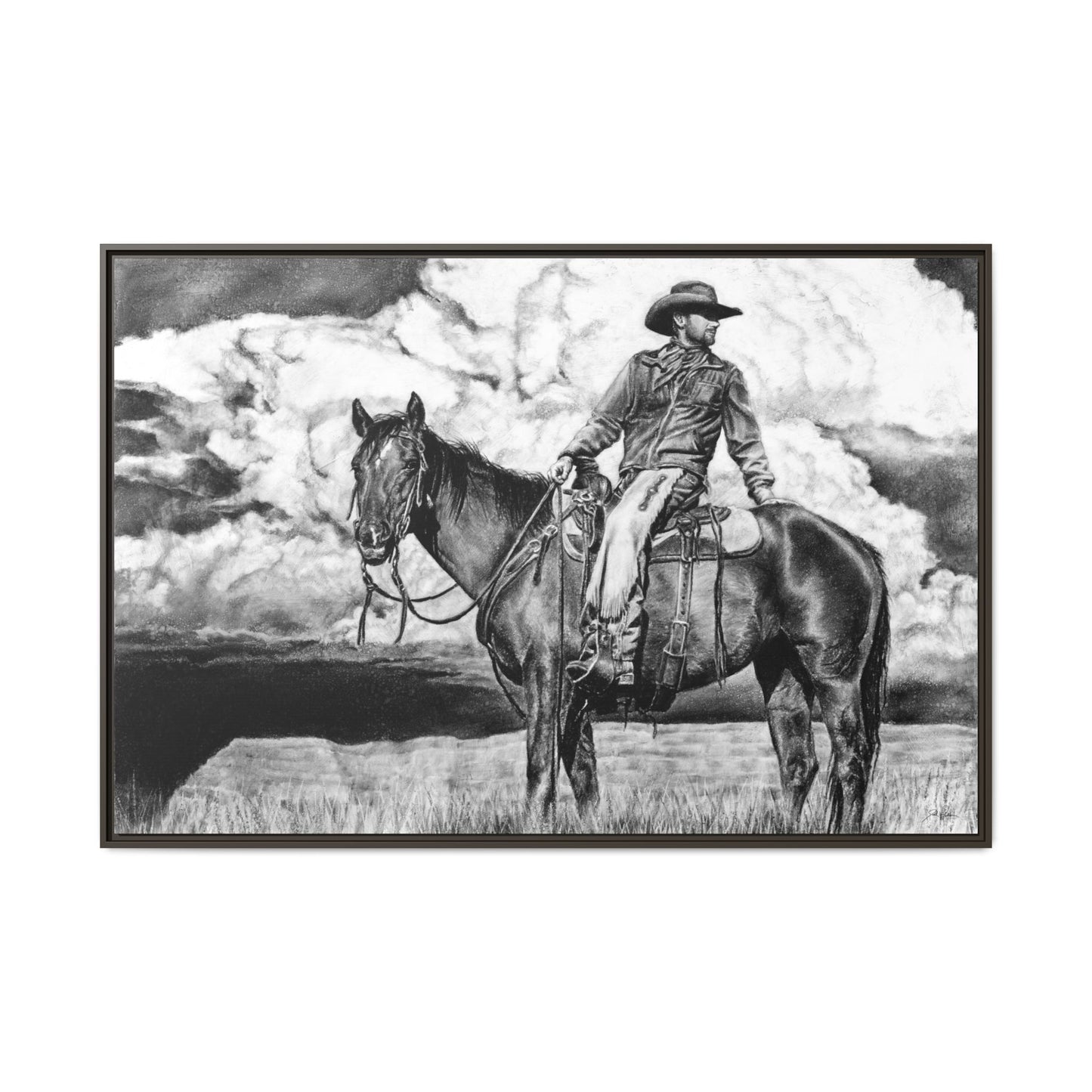 "Looking Back on the Path" Framed Canvas