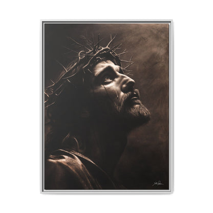 "With His Stripes We Are Healed" Framed Canvas