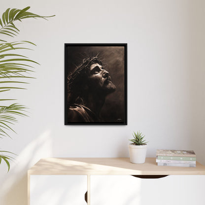 "With His Stripes We Are Healed" Framed Canvas