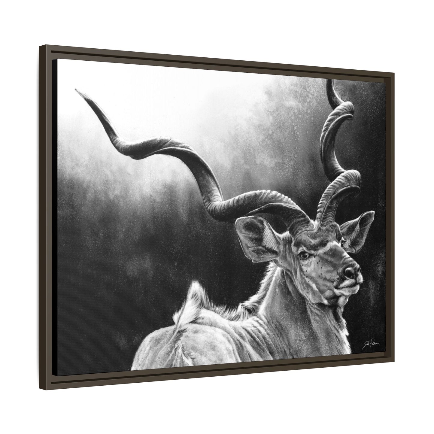 "Kudu" Framed Canvas