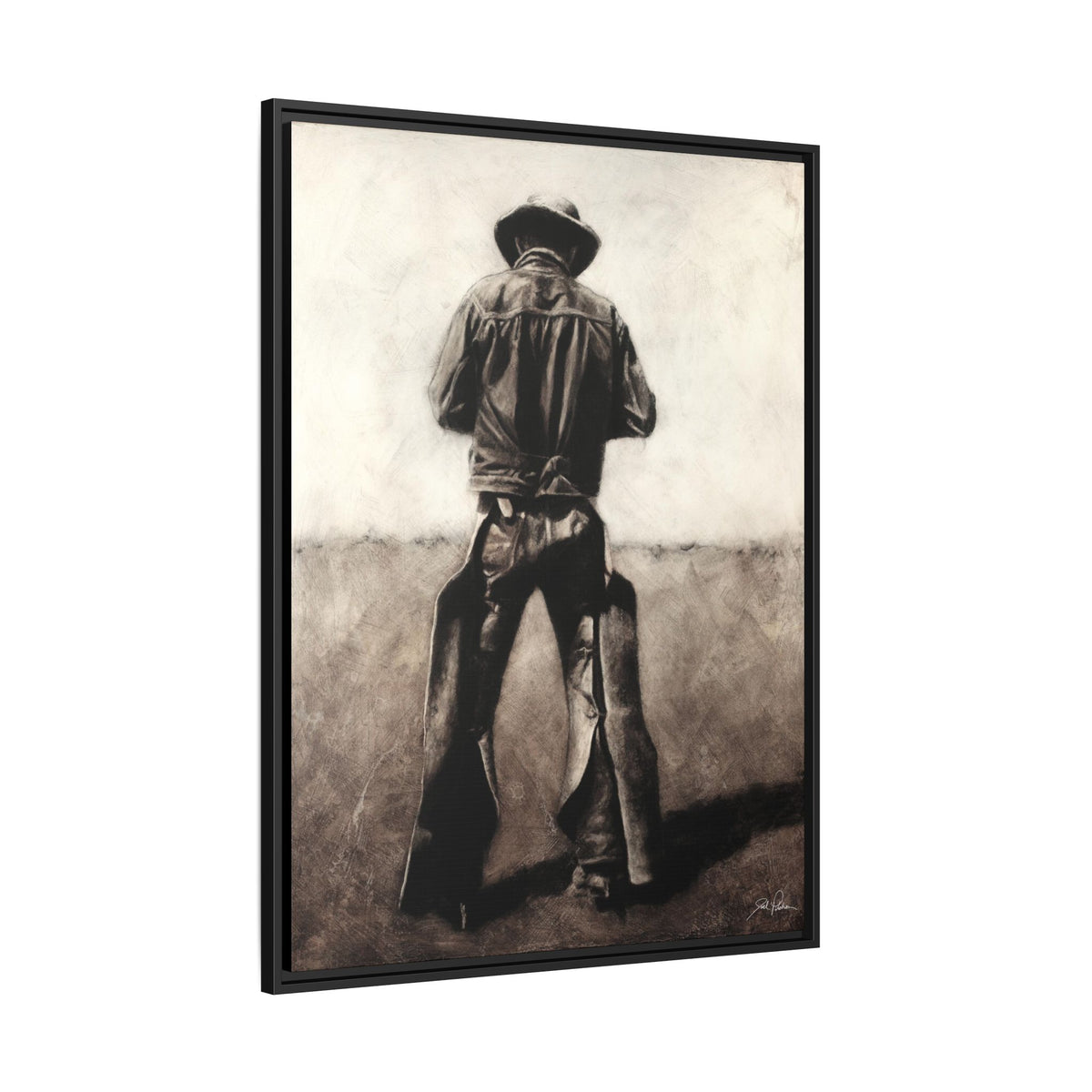 "Cowboy" Framed Canvas