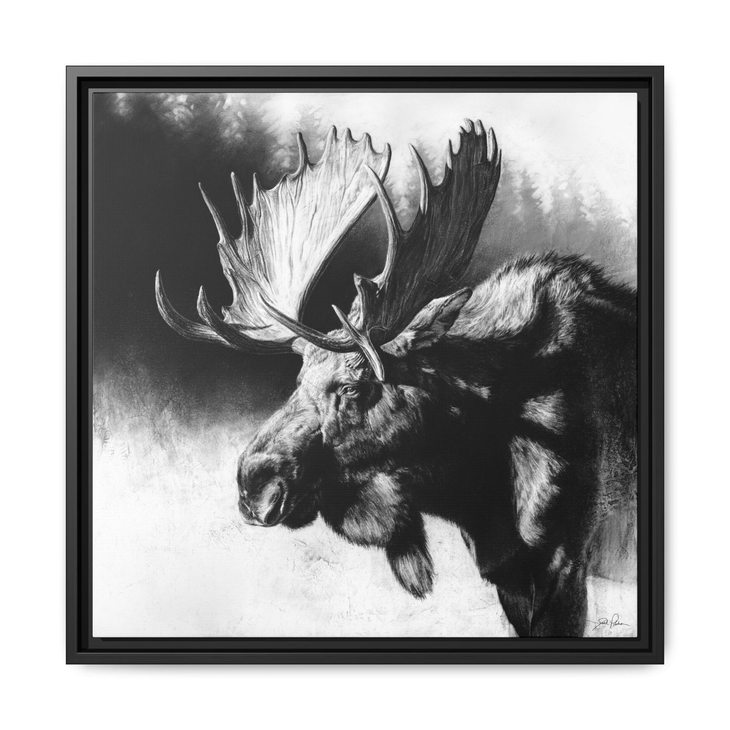 "Formida-bull" Framed Canvas