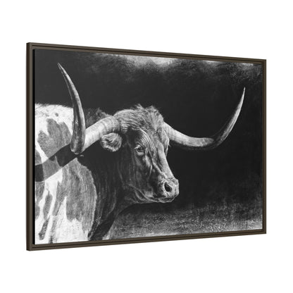 "Longhorn II" Framed Canvas