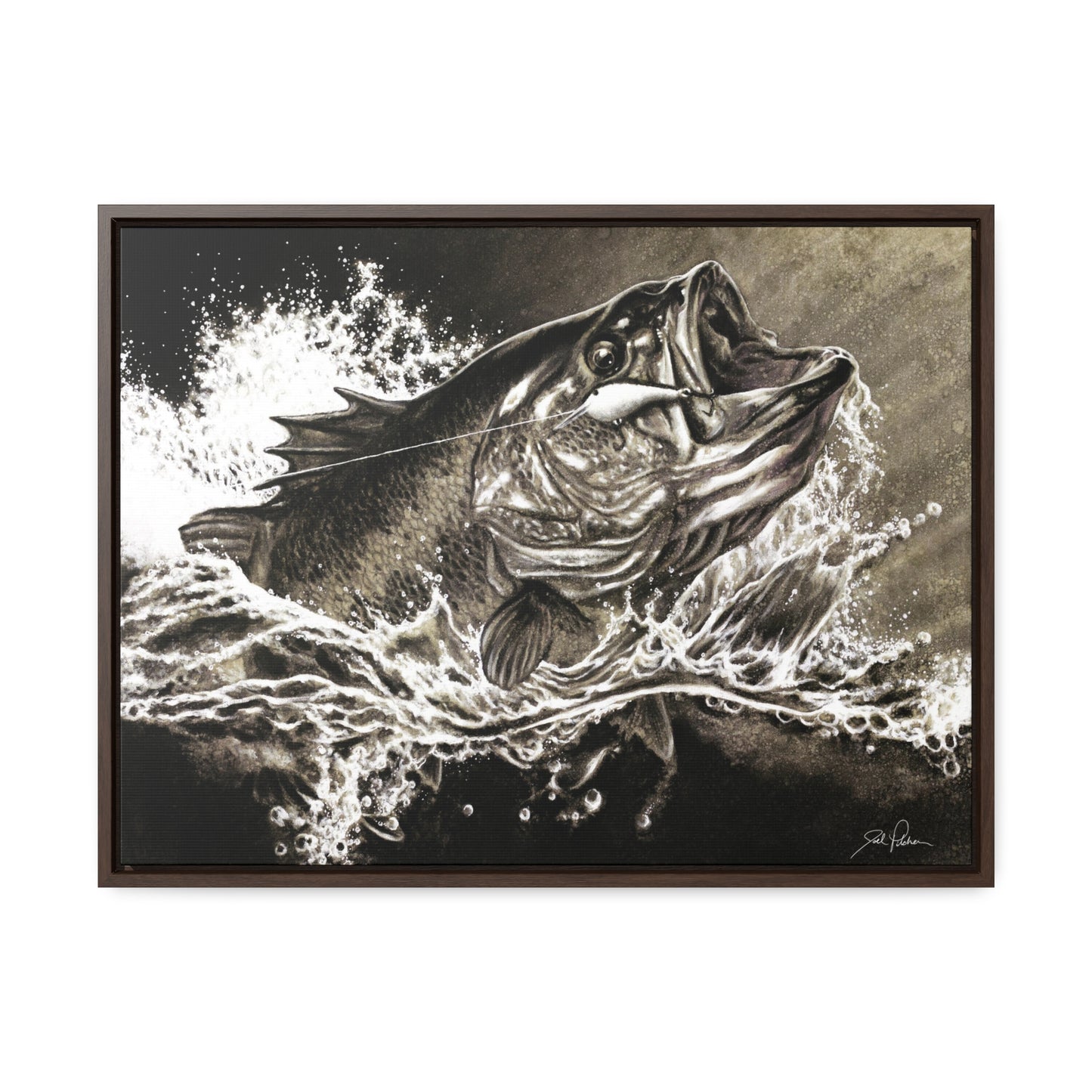 "Hooked" Gallery Wrapped/Framed Canvas