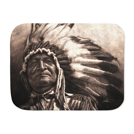 "Sitting Bear" Sherpa Blanket.