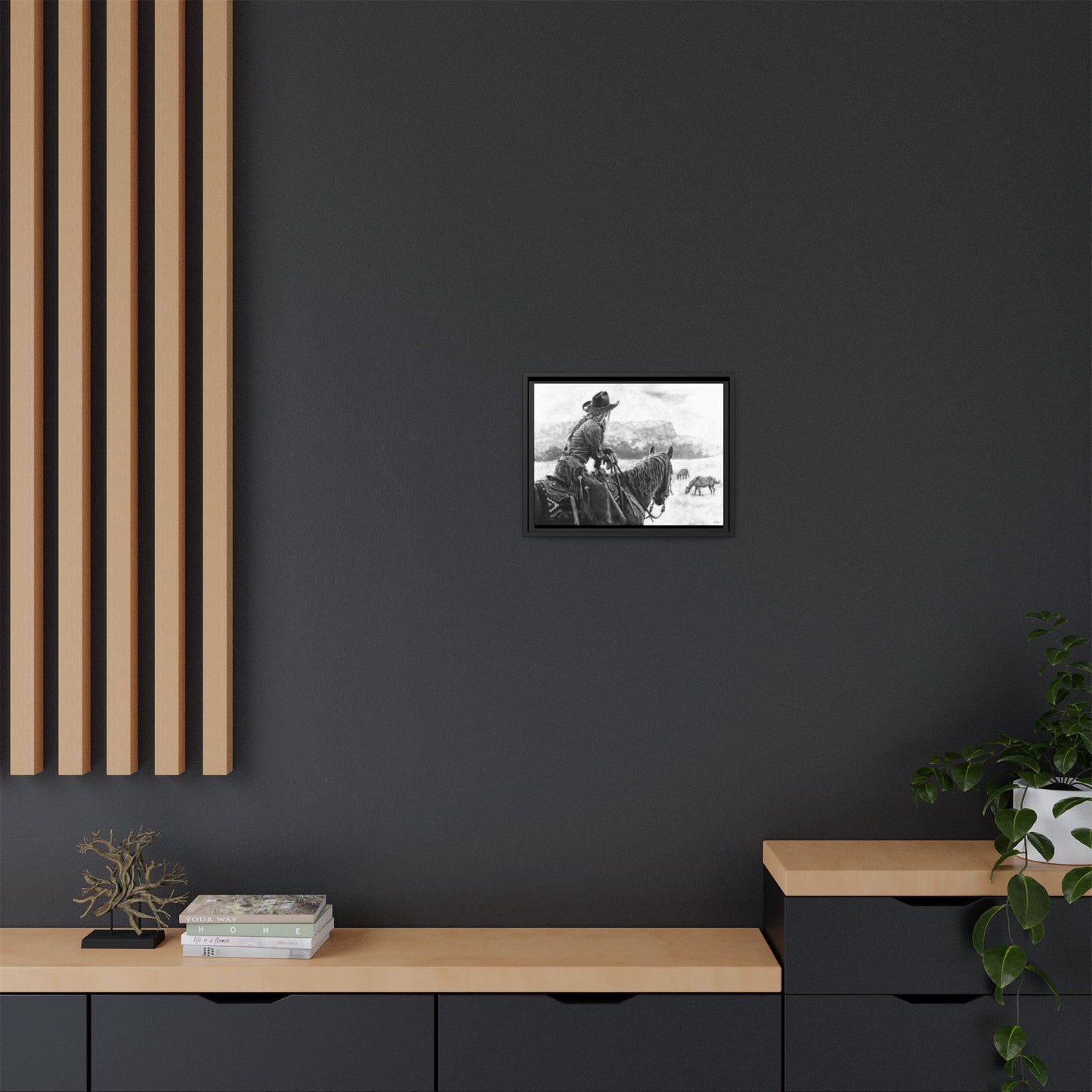 "Bridles and Braids" Framed Canvas