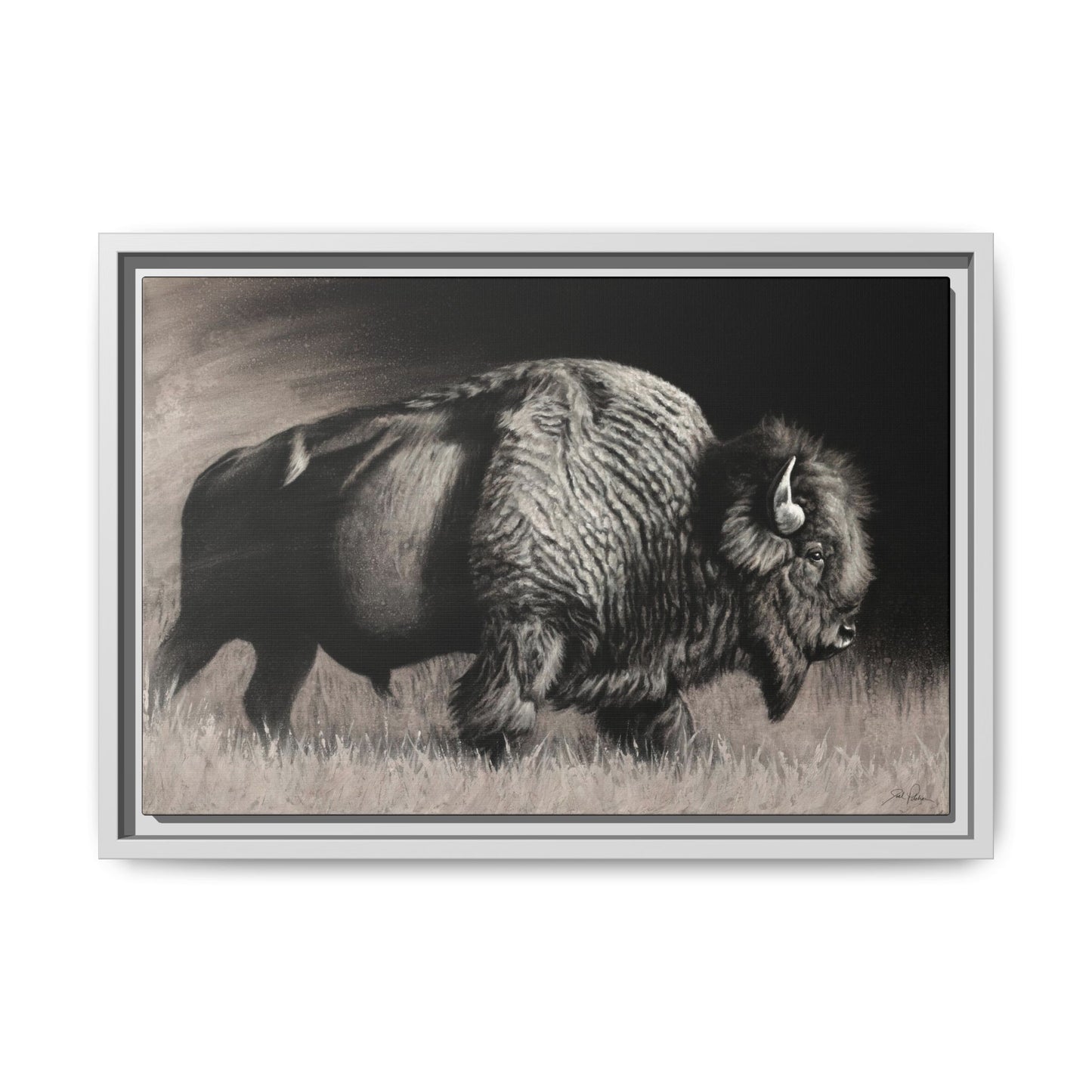 "Into the Storm" Framed Canvas
