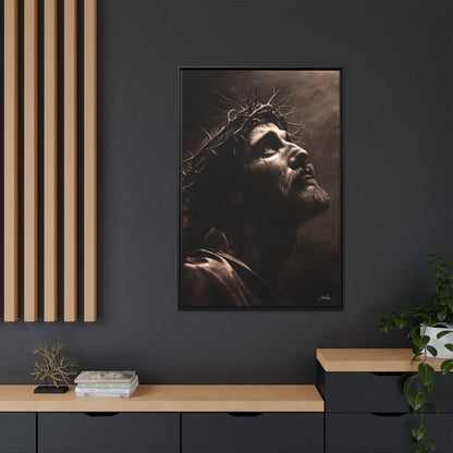 "With His Stripes We Are Healed" Framed Canvas