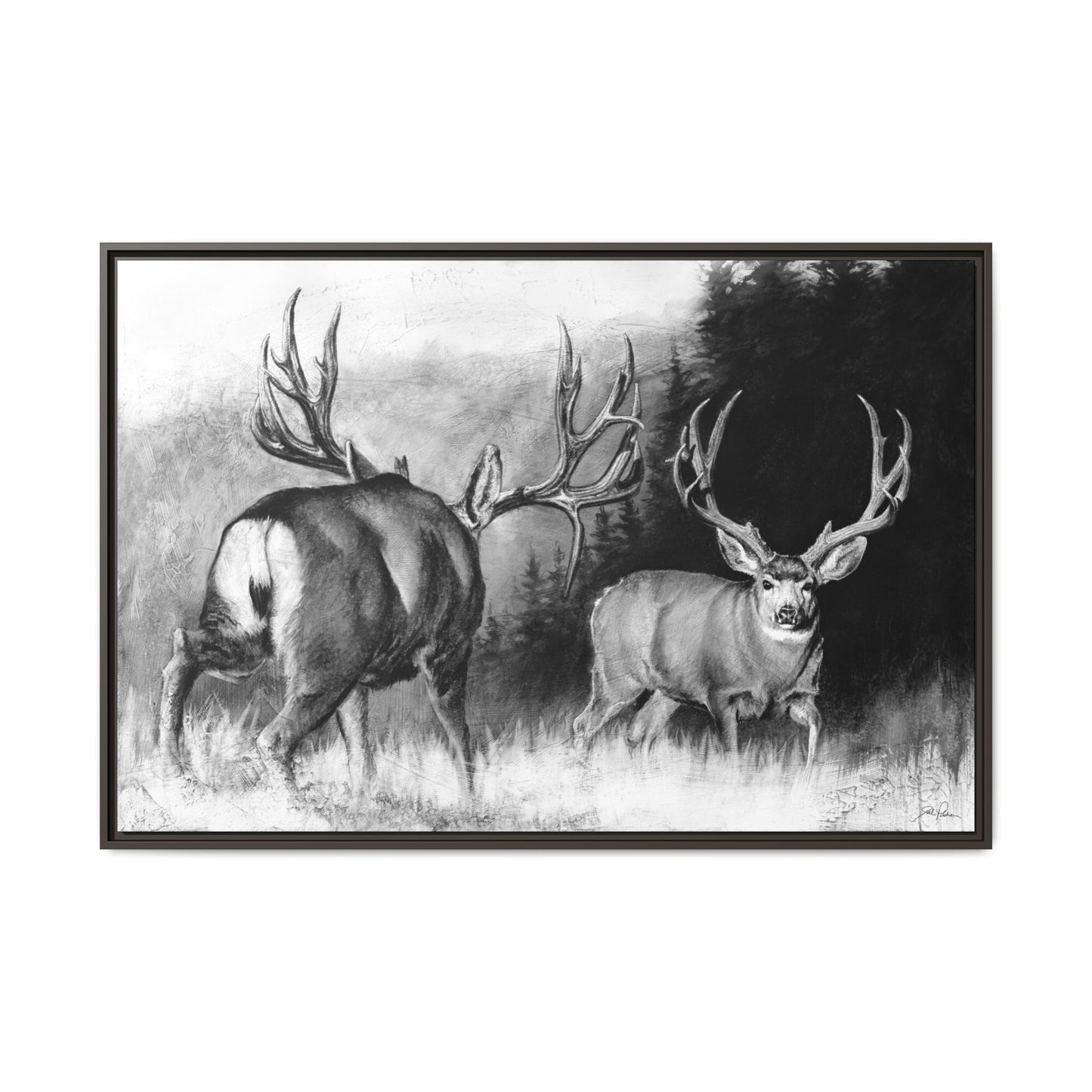 "Face Off" Framed Canvas