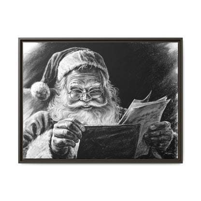 "Dear Santa" Framed Canvas