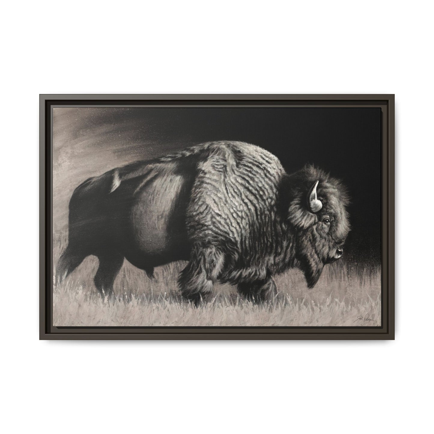 "Into the Storm" Framed Canvas