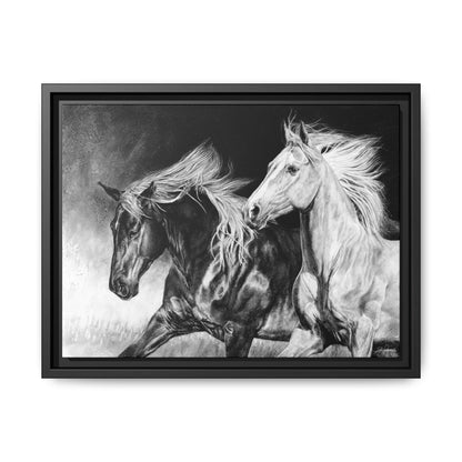 "Dynamic Duo" Framed Canvas