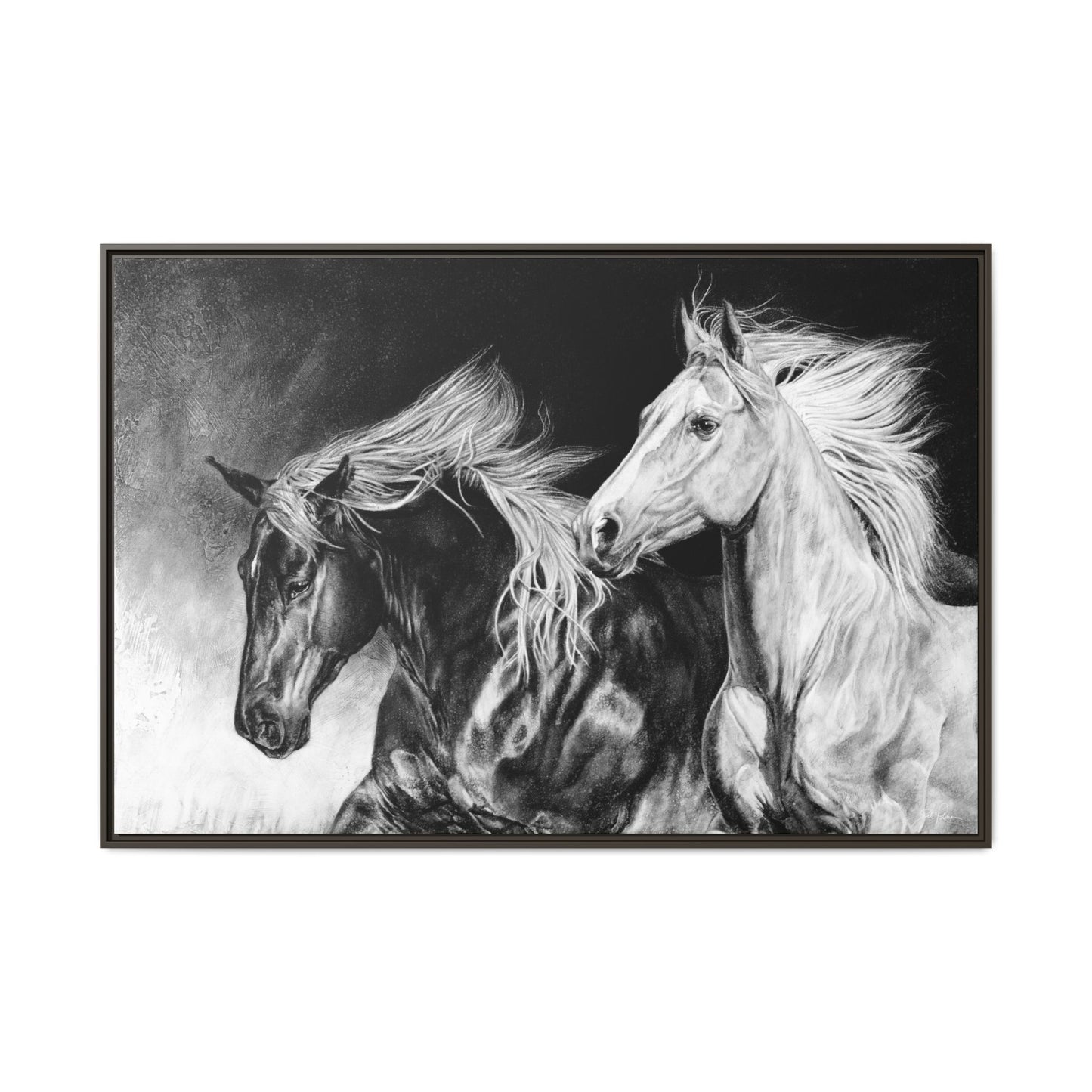 "Dynamic Duo" Framed Canvas