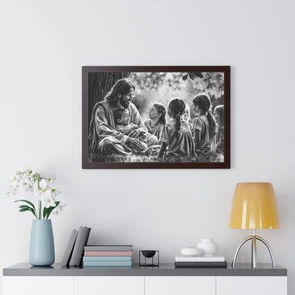 "Bless the Little Ones" Framed Paper Print
