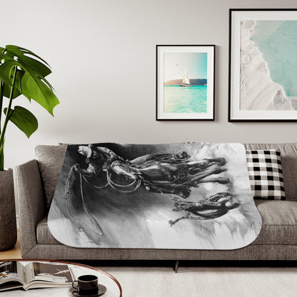 "Calf Roping" Sherpa Blanket.