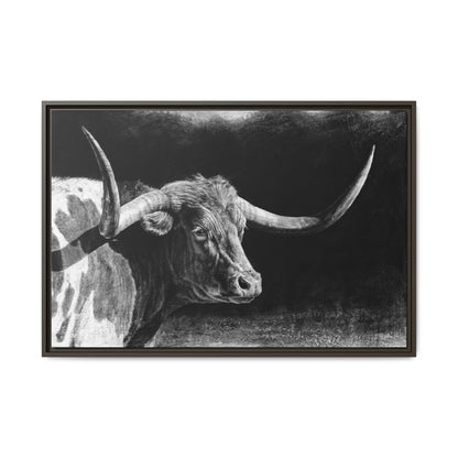"Longhorn II" Framed Canvas