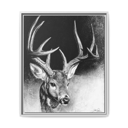 "Whitetail Buck" Framed Canvas