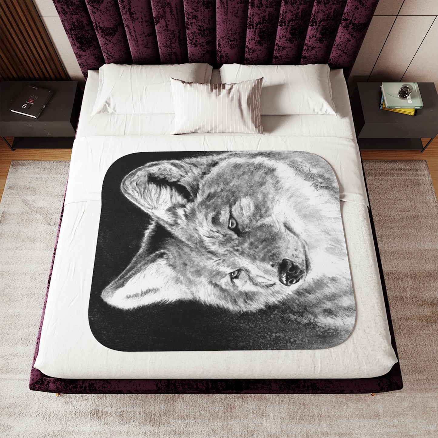"Coyote II" Sherpa Blanket.