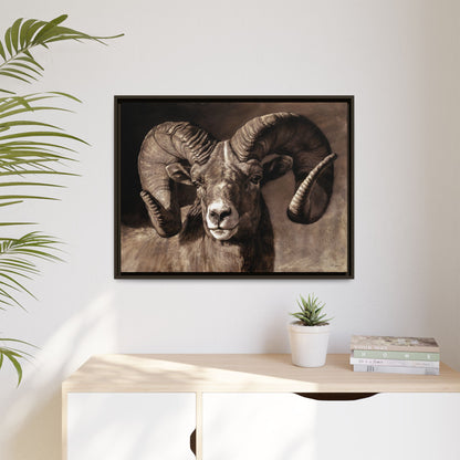 "Full Curl" Framed Canvas