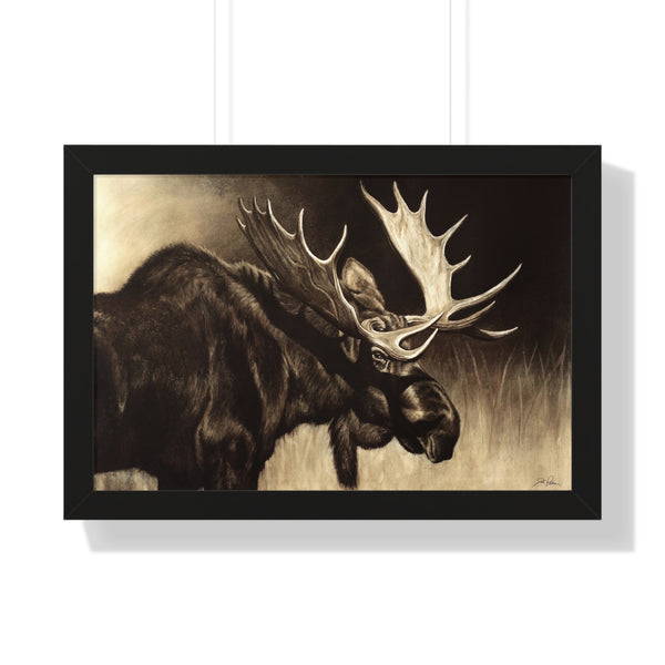 "Mighty Moose" Framed Paper Print.