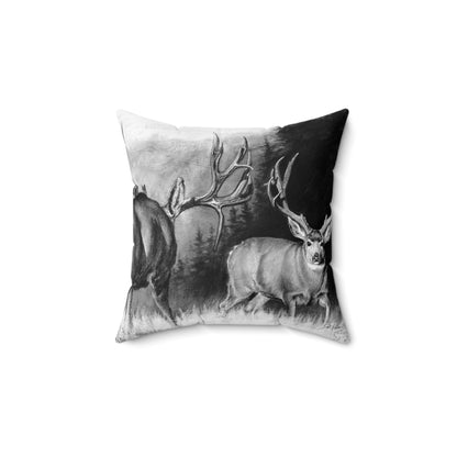"Face Off" Square Pillow.