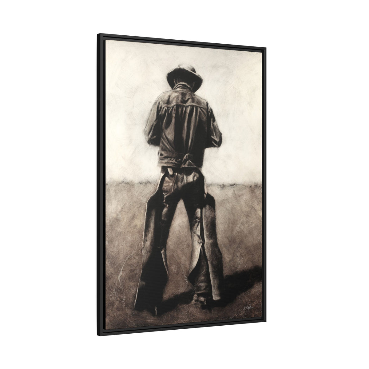 "Cowboy" Framed Canvas