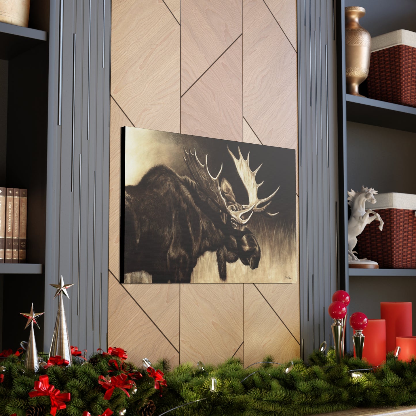 "Mighty Moose" Gallery Wrapped Canvas.