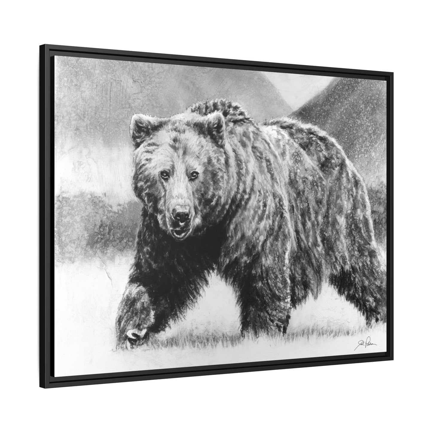 Grizzly II" Framed Canvas