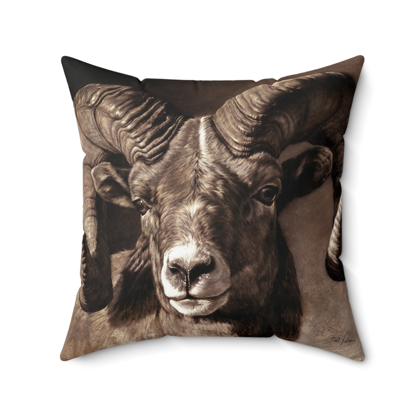 "Full Curl" Square Pillow.