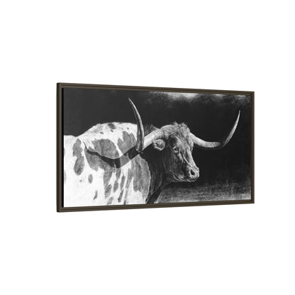 "Longhorn II" Framed Canvas