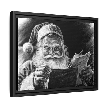 "Dear Santa" Framed Canvas