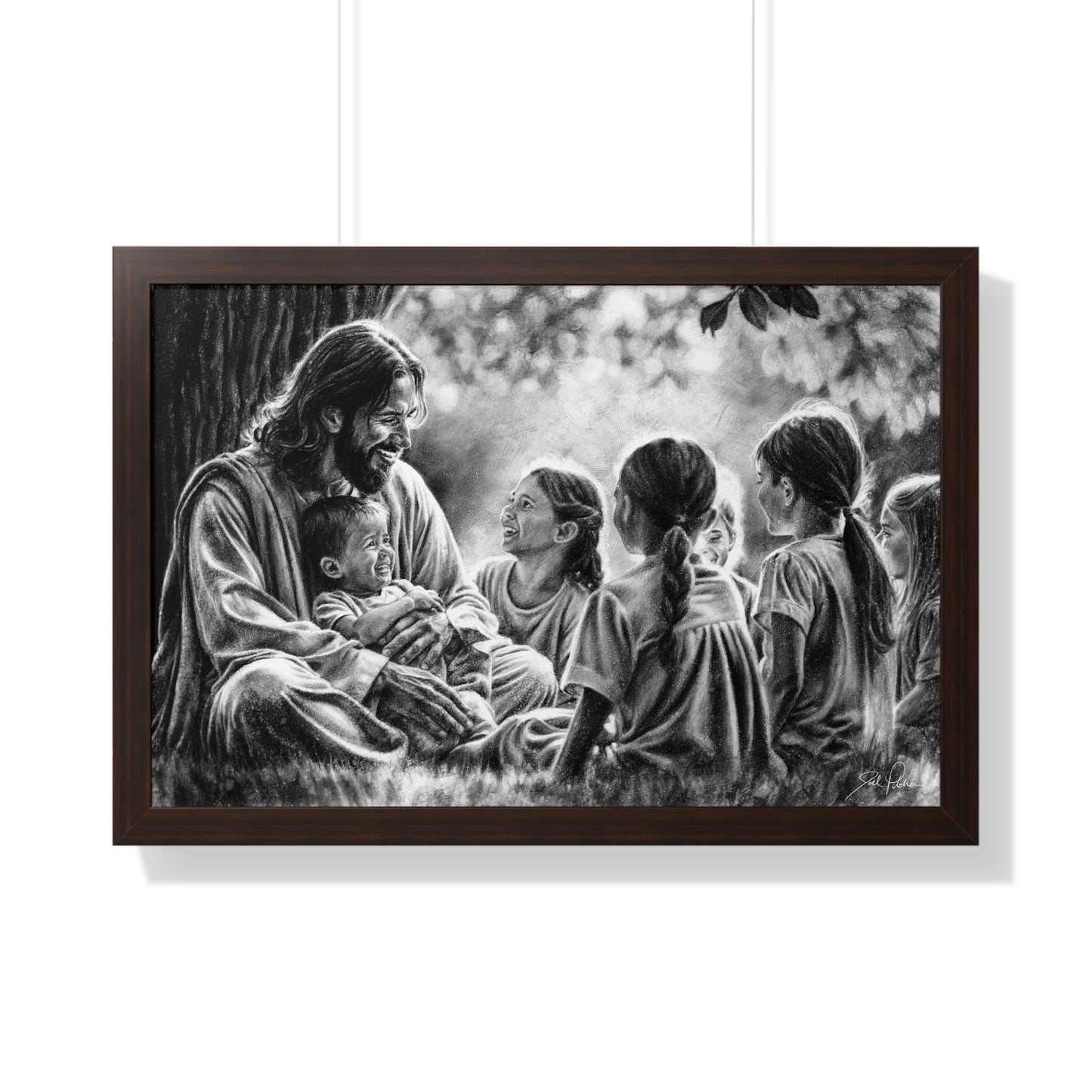 "Bless the Little Ones" Framed Paper Print