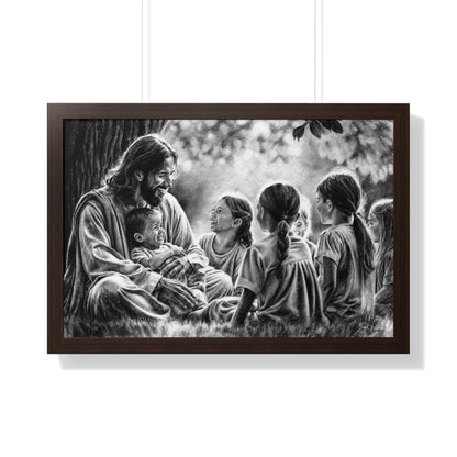 "Bless the Little Ones" Framed Paper Print