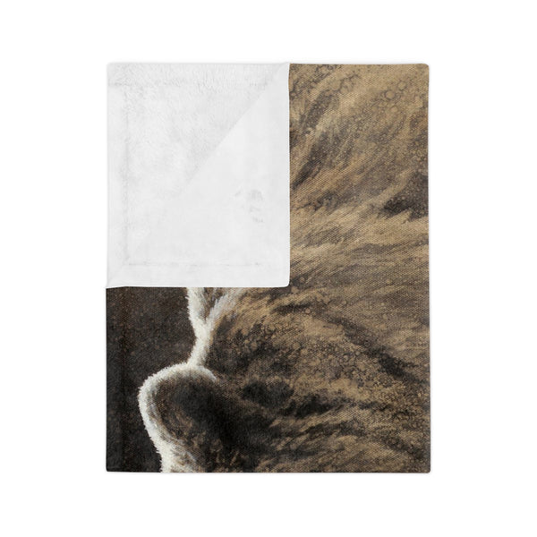 "Grizzly" Velveteen Minky Blanket