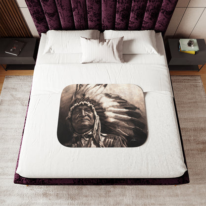 "Sitting Bear" Sherpa Blanket.