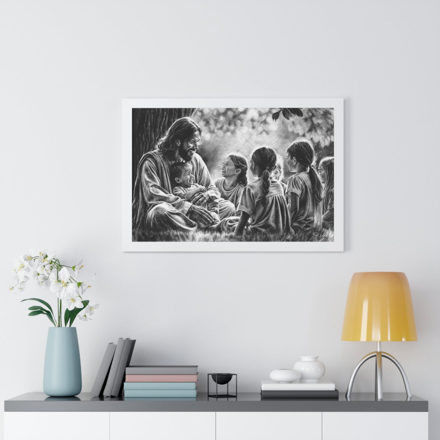 "Bless the Little Ones" Framed Paper Print
