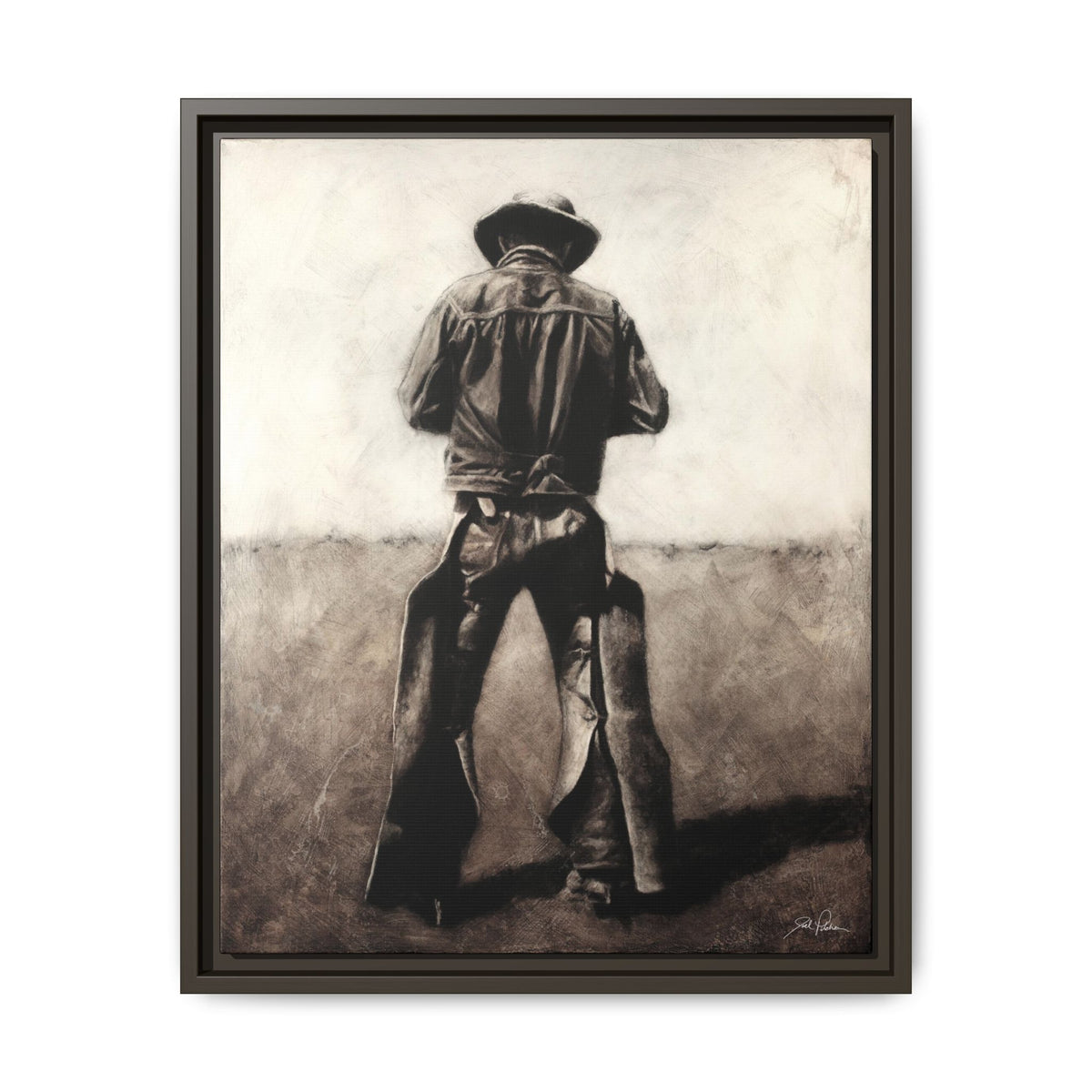 "Cowboy" Framed Canvas